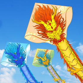 【东方巨龙风筝 户外炫酷放飞】潍坊大宗东方苍龙风筝 巨龙头风筝 3D风筝 加粗骨架 微风就能飞