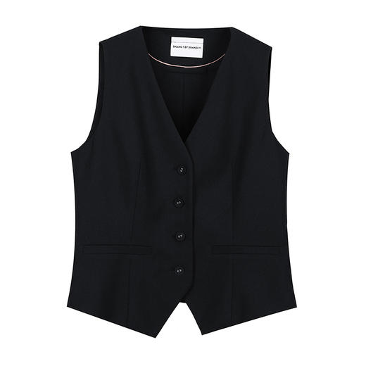 简约立裁修身马甲 商品图0