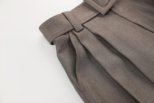 压褶收腰腰带阔腿长裤 商品图3