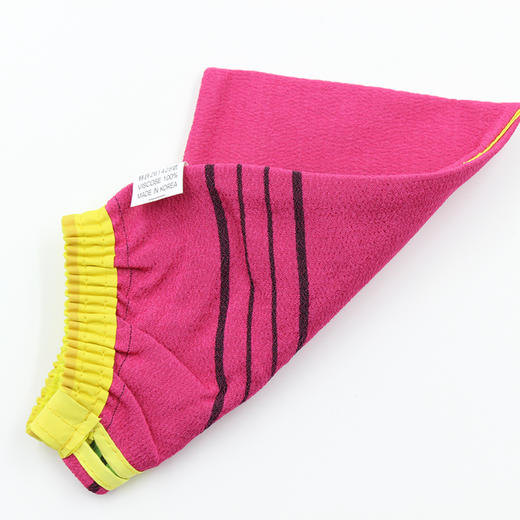 【中欧班列精选4个】韩国原装进口 五色浴花 搓澡巾绿色 搓澡巾粉色 挂钩长条澡巾 沐浴用品 商品图7