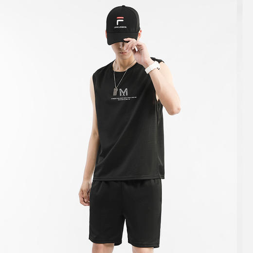 【夏季新款】背心男士外穿 夏季冰丝运动装 男跨栏坎肩无袖t恤健身马甲 商品图4