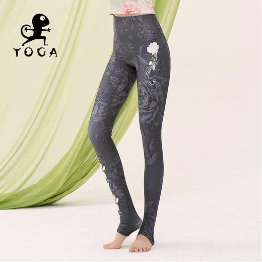 壁虎瑜伽《花息》限量款印花瑜伽12分裤 【可定制】（标准码）清仓不退不换 商品图0