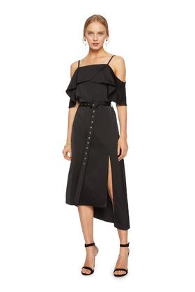 AVA 荷叶边束腰吊带连身裙 5725