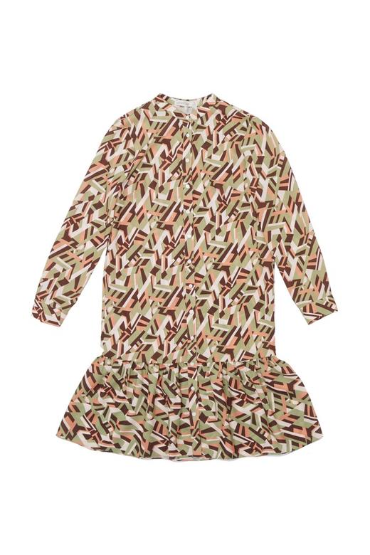 SUMMER & SAGE 几何色块印花连衣裙 5600 商品图4