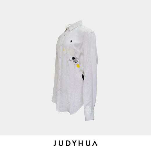 JUDYHUA 艺术家系列飞溅丙烯设计款亚麻衬衫男款 商品图1