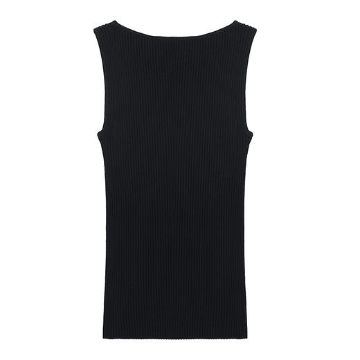 粗罗纹修身针织背心 商品图2