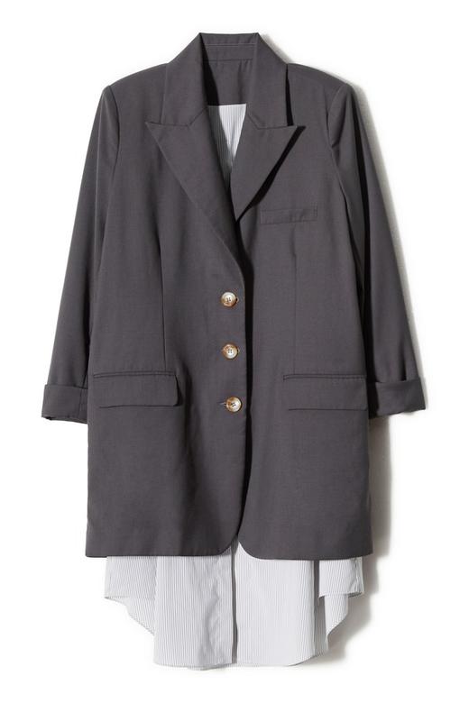 Kai & Kiera 条纹衬衣拼接西装外套 8905 商品图4