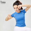 IYOGA  艾瑜嘉 瑜伽服带胸垫女夏跑步普拉提专业户外健身上衣高级感运动短袖t恤T050 商品缩略图0