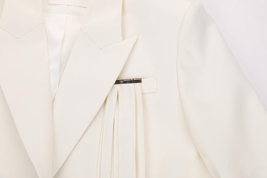 不对称溢边条直身西服 商品图2