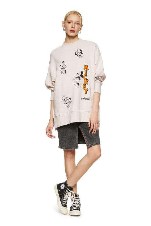 H&M 卡通图案浅抓绒长版卫衣 8706 商品图0