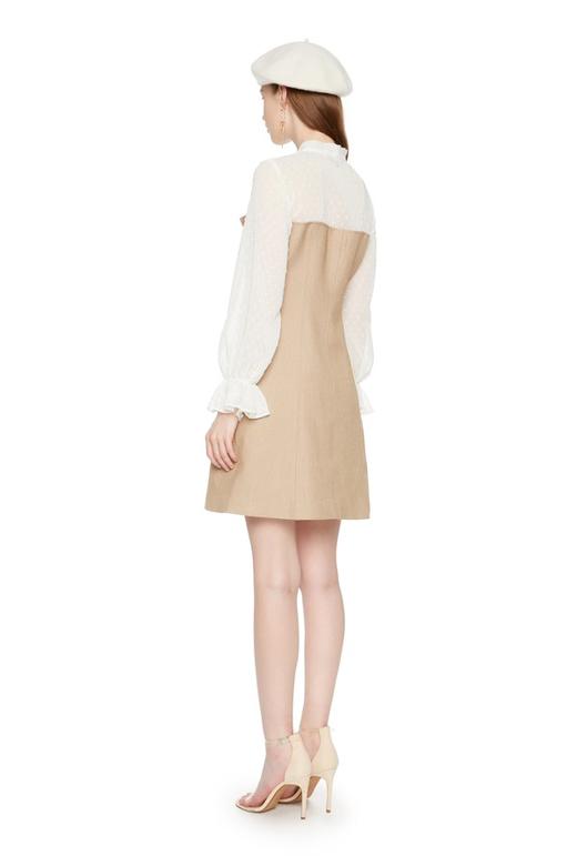 HAYES 拼接系带双排扣连衣裙 5960 商品图1