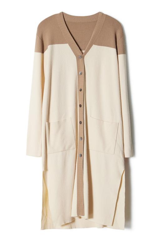 LNNNS 拼色针织长开衫 8767 商品图4