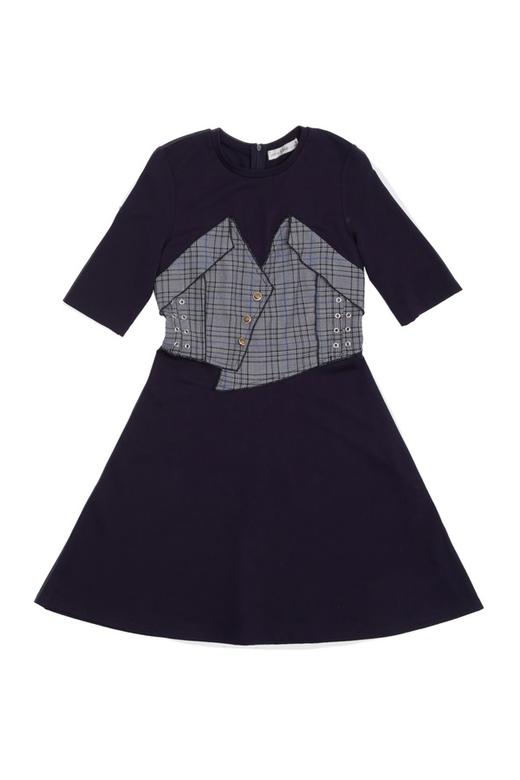 SUMMER & SAGE 格纹拼接收腰连衣裙 5704 商品图4