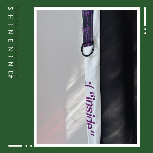 B912332114潮流拼接字母刺绣束脚休闲裤 商品图2