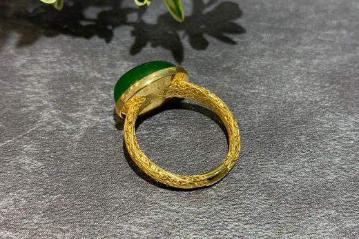 【御珠宫坊】金镶碧玉戒指 商品图1