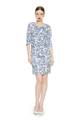 OCTAVIA 植物印花后开衩连衣裙 5452