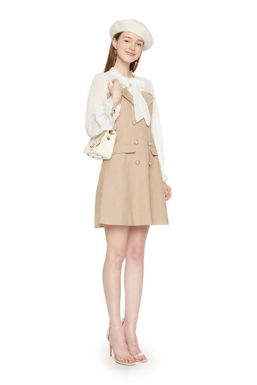 HAYES 拼接系带双排扣连衣裙 5960 商品图3