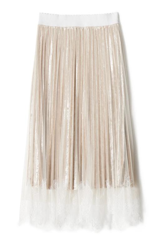 Le Malene 丝绒网纱百褶半身裙 8758 商品图4