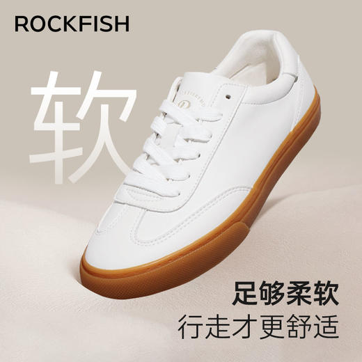 【经典百搭】Rockfish 901男女同款不怕湿复古单层皮面德训鞋 商品图1