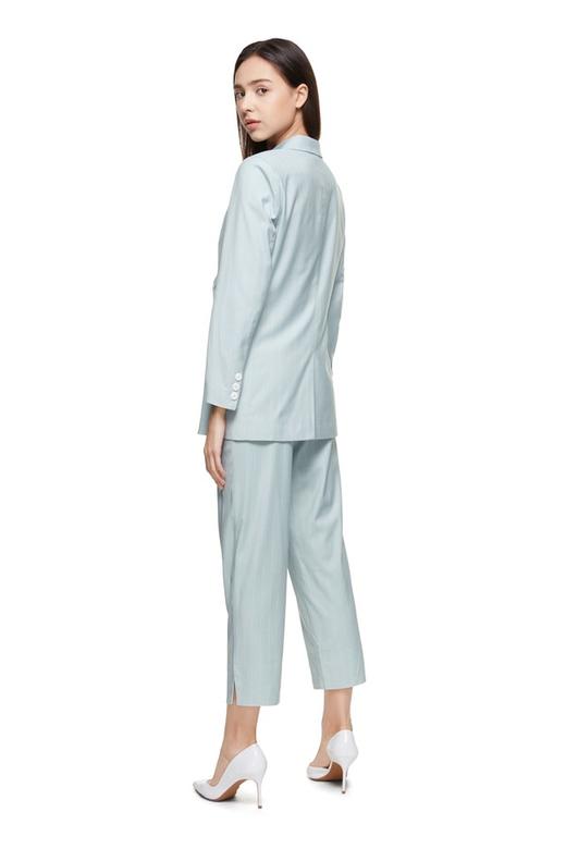 ESTELLICA 浅蓝条纹开衩西服套装 8872 商品图2