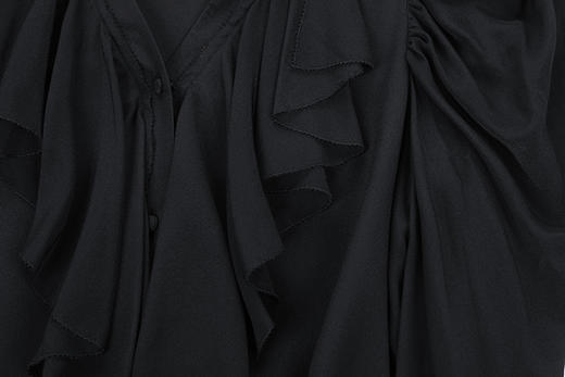 前胸花边泡泡袖衬衫 商品图4