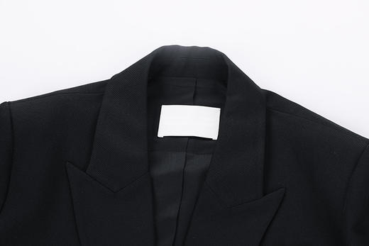 不对称溢边条直身西服 商品图4