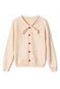 AVA 米色领巾菱形扣毛衫 8848 商品缩略图4