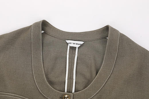 系扣圆领短袖西服 商品图5