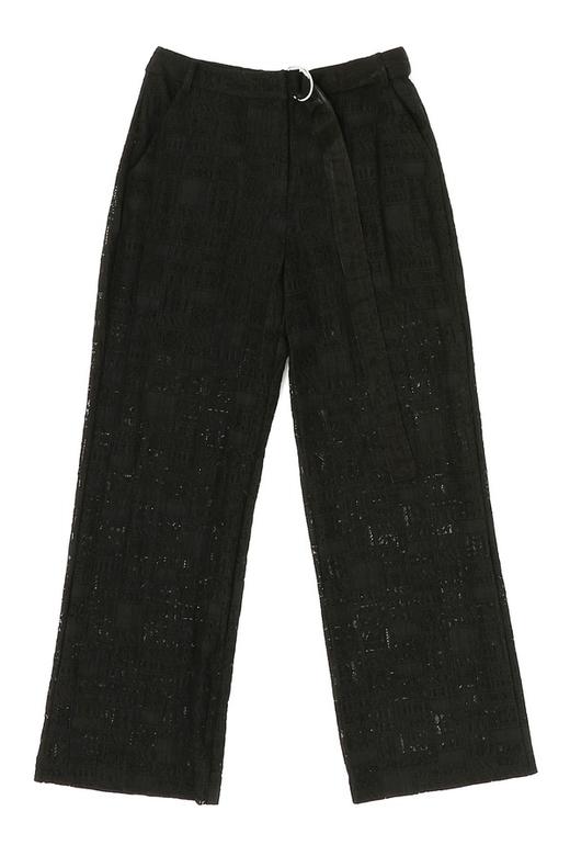 ELLA JADE 镂空几何黑色阔腿裤 1099 商品图3