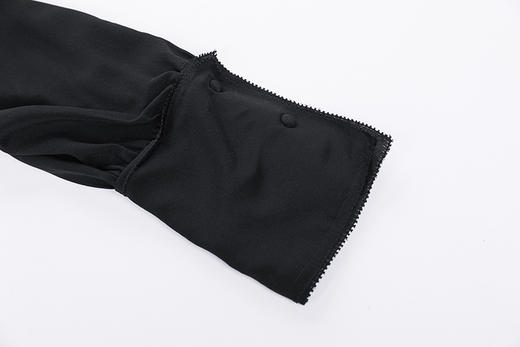 前胸花边泡泡袖衬衫 商品图7