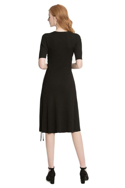EMC亿美丞 黑色简约A字针织裙 1121 商品图2