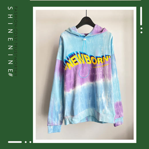 BH952363148渐变扎染印花帽衫卫衣 商品图0