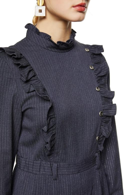 LNNNS 金属条纹木耳边连体裤 8716 商品图3