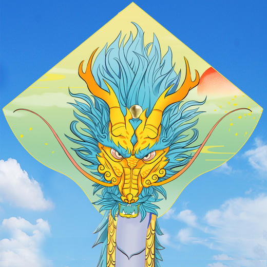 【东方巨龙风筝 户外炫酷放飞】潍坊大宗东方苍龙风筝 巨龙头风筝 3D风筝 加粗骨架 微风就能飞 商品图3