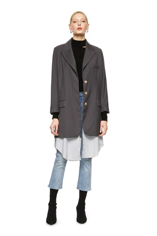 Kai & Kiera 条纹衬衣拼接西装外套 8905 商品图1