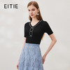 EITIE爱特爱夏季新款时尚百搭纯色V领针织衫女上衣套头7001701 商品缩略图0