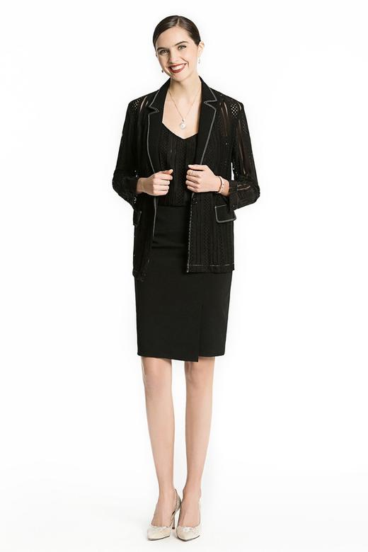 ROSEHOO 摩登感黑色镂空外套 1145 商品图4