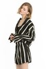 ROSEHOO 黑白撞色竖条纹夹克 1164 商品缩略图1