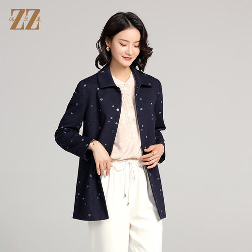 佐尔美2023春季新款 经典时尚波点上衣外套女E23SY03 商品图3