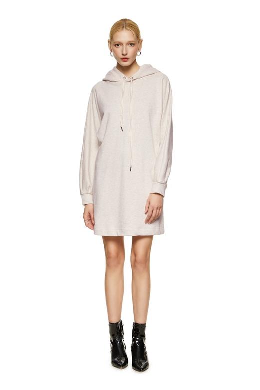 Kai & Kiera 米灰色连帽卫衣连衣裙 8699 商品图0