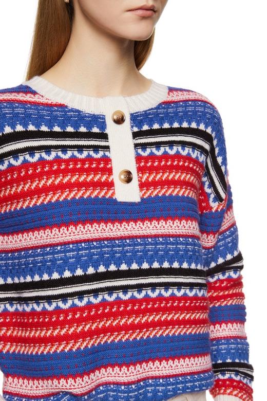 SIEGO 民族风混色套头上衣 8713 商品图3