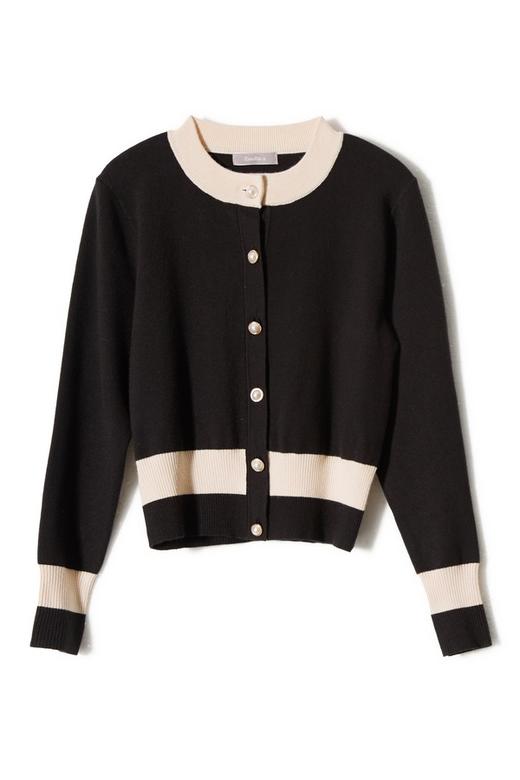 ESTELLICA 珍珠扣开衩针织套装 8900 商品图5