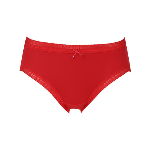 都市丽人健康系列莫代尔三角裤女士内裤新年本命年红品低腰三角裤LK33E8 商品图6