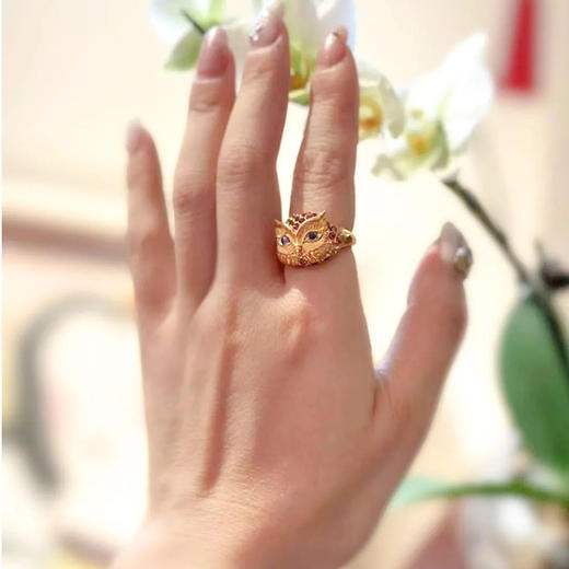 小奇猫头鹰戒【需定制】 商品图4