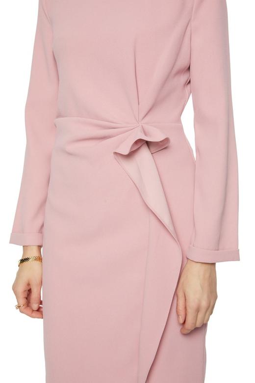 SUMMER & SAGE 荷叶边饰粉色连衣裙 5708 商品图2