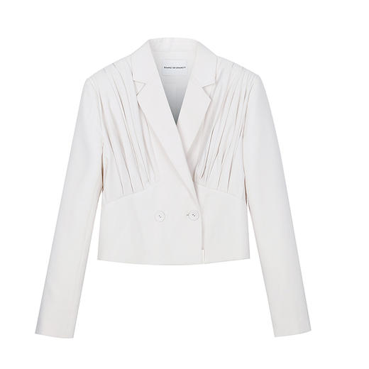 多层次褶皱短款西服 商品图0