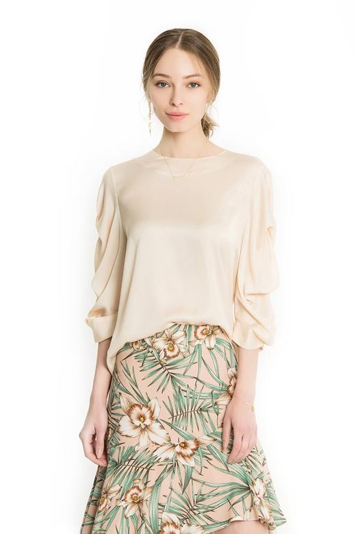 WEN&VI 杏色缎面上衣 1104 商品图1