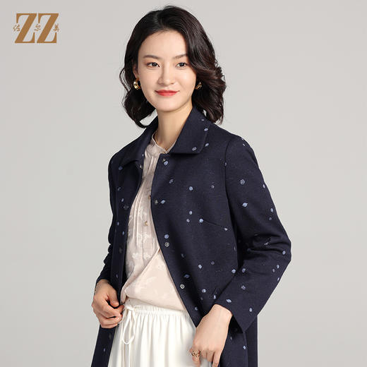 佐尔美2023春季新款 经典时尚波点上衣外套女E23SY03 商品图0