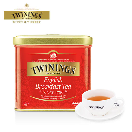 【源自英国 传世300年】川宁 英式早餐经典红茶 进口茶叶 100g/罐（京东同款） 商品图1