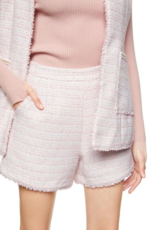 Le Malene 粉色小香风马甲短裤套装 8896 商品图4